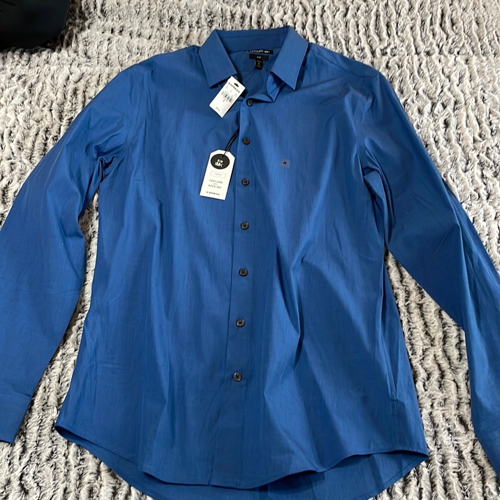 Blue 1MX Slim Button Down